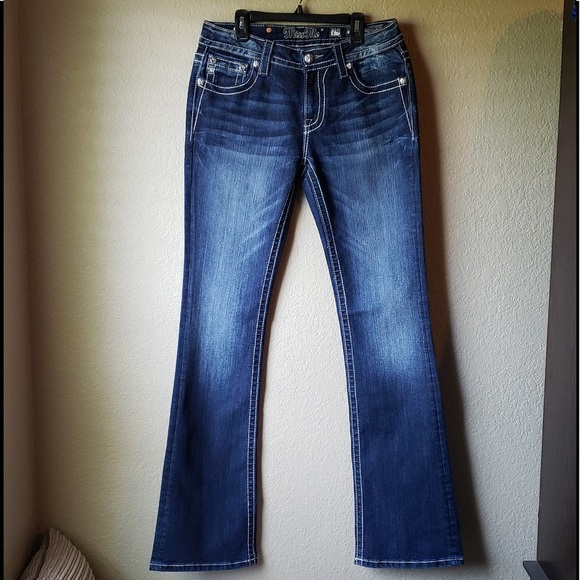 Miss Me Denim - Miss Me Blue Denim Mid Rise Bootcut Jeans Sz 29